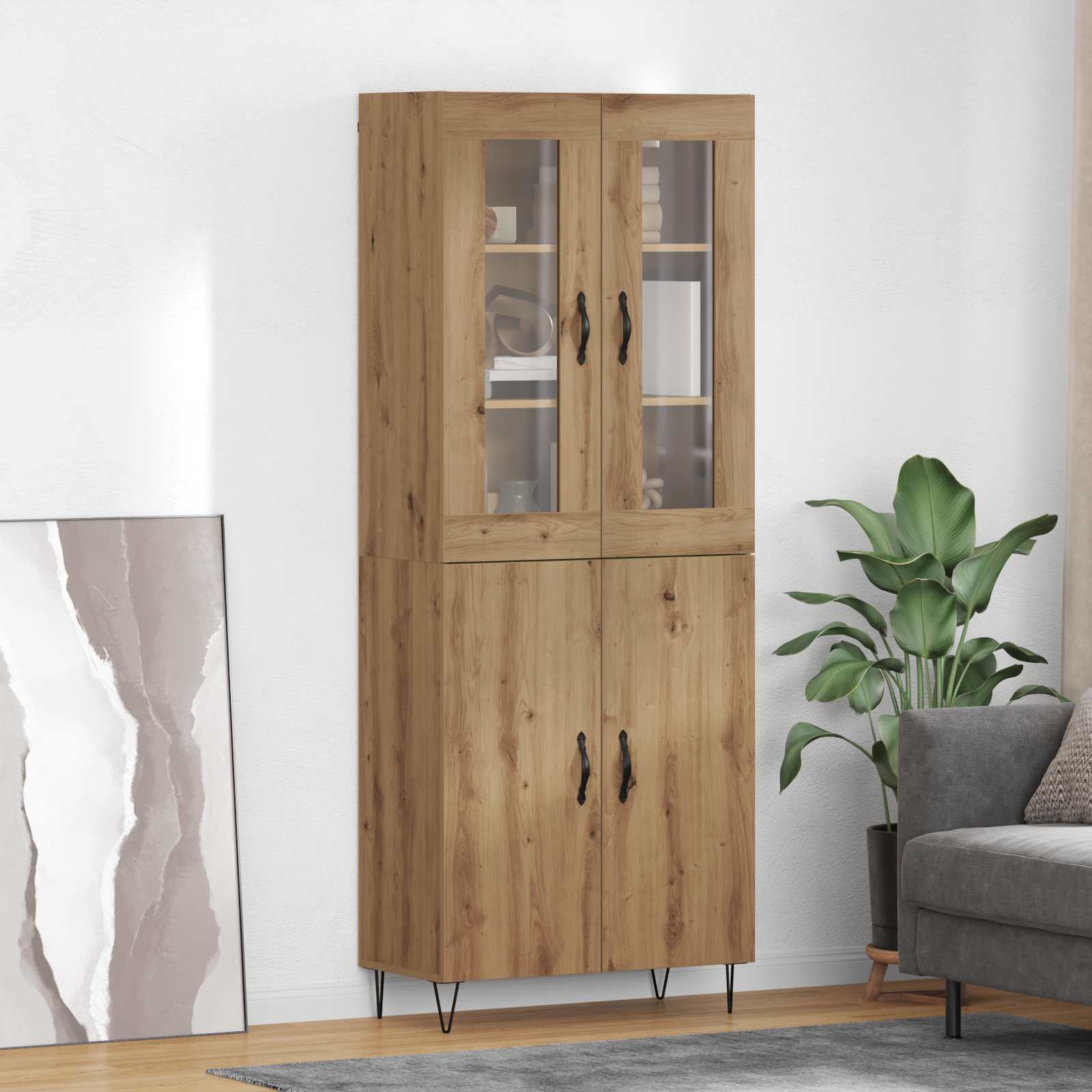 Highboard Umjetnički hrast 69,5 x 34 x 180 cm Konstruirano drvo