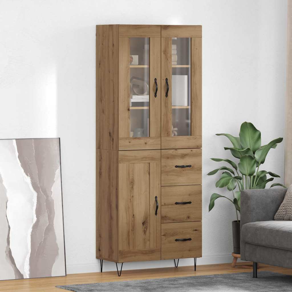 Highboard Umjetnički hrast 69,5 x 34 x 90 cm Konstruirano drvo