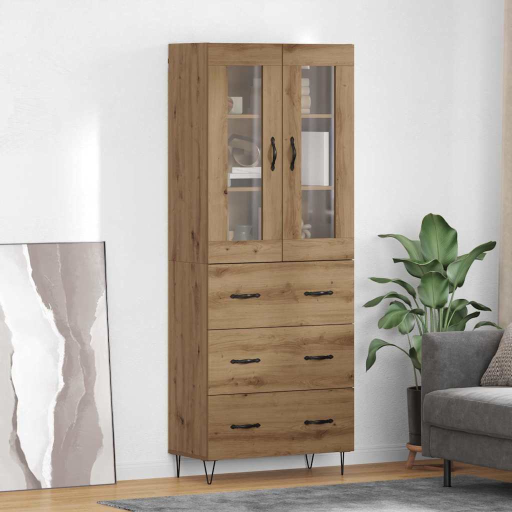 Highboard Umjetnički hrast 69,5 x 34 x 90 cm Konstruirano drvo