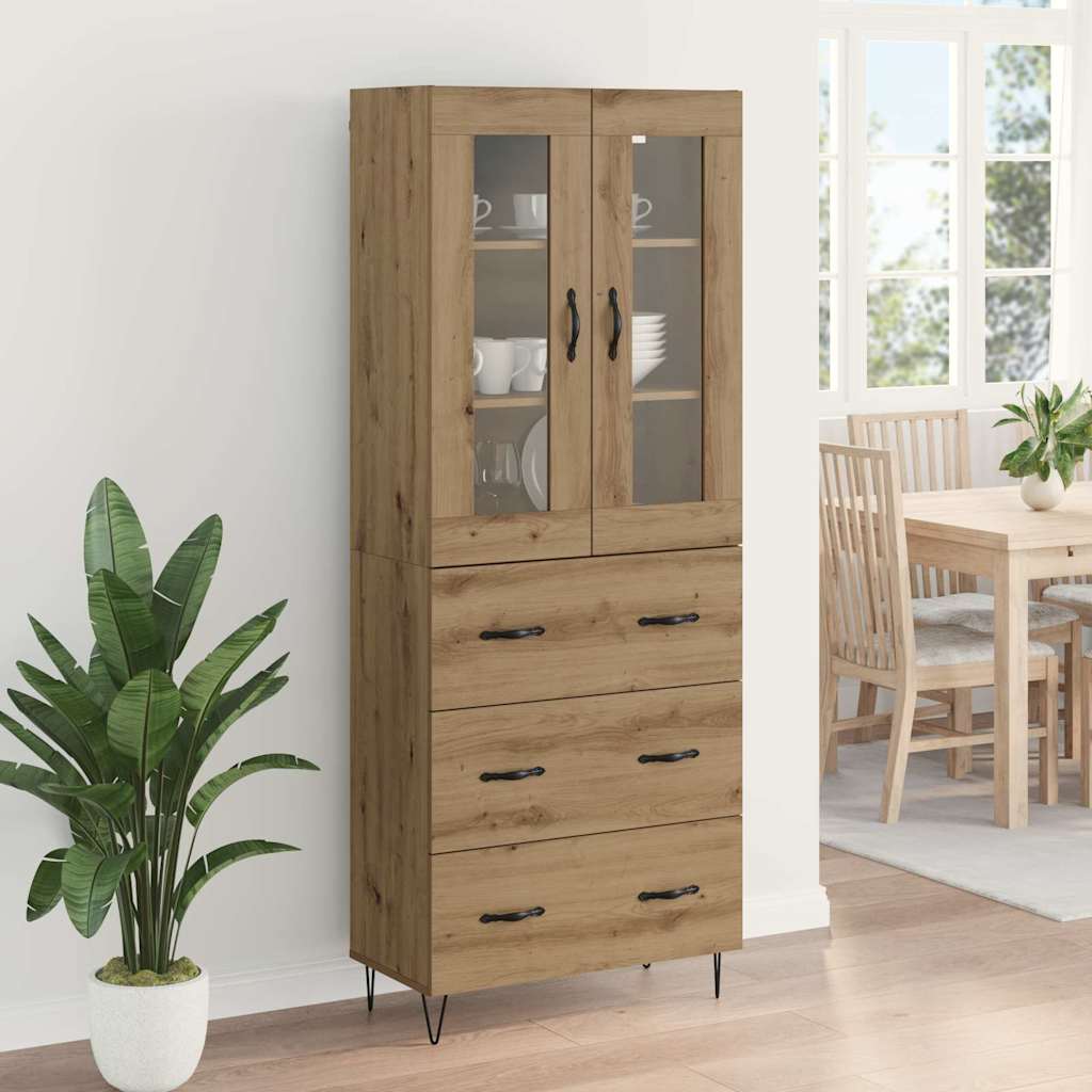 Highboard Umjetnički hrast 69,5 x 34 x 90 cm Konstruirano drvo