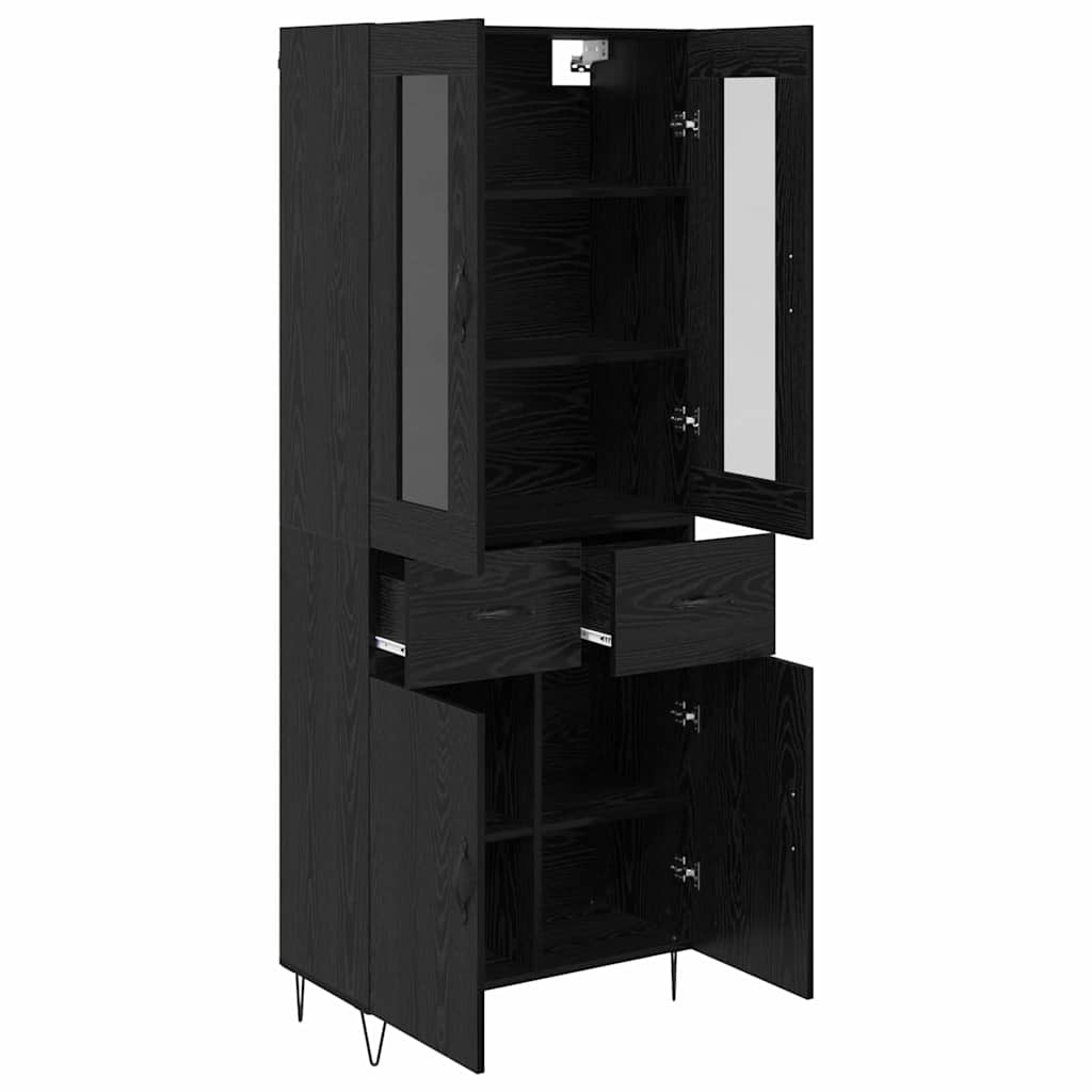 Highboard Crni hrast 69,5 x 34 x 90 cm Konstruirano drvo