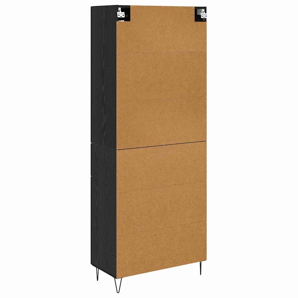 Highboard Crni hrast 69,5 x 34 x 90 cm Konstruirano drvo