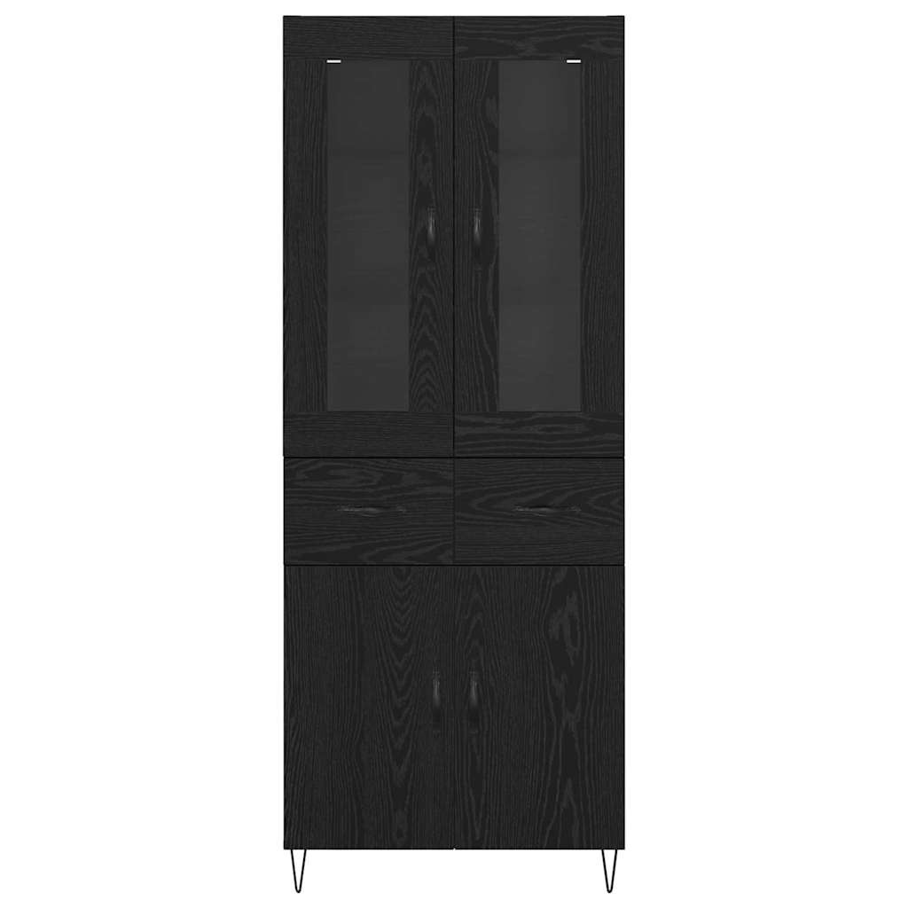 Highboard Crni hrast 69,5 x 34 x 90 cm Konstruirano drvo