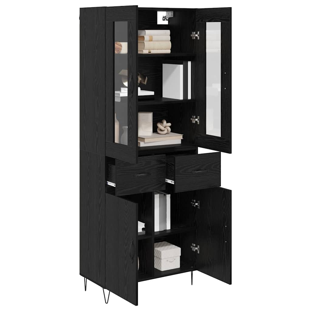Highboard Crni hrast 69,5 x 34 x 90 cm Konstruirano drvo