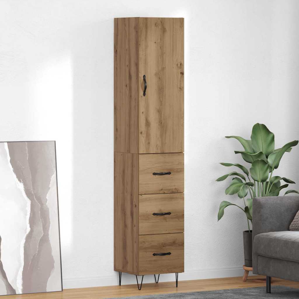 Highboard Umjetnički hrast 34,5 x 34 x 90 cm Konstruirano drvo