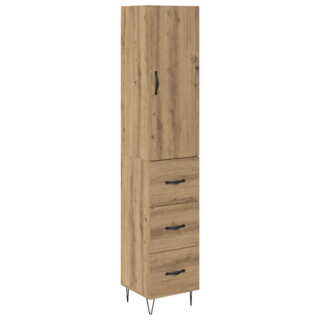 Highboard Umjetnički hrast 34,5 x 34 x 90 cm Konstruirano drvo