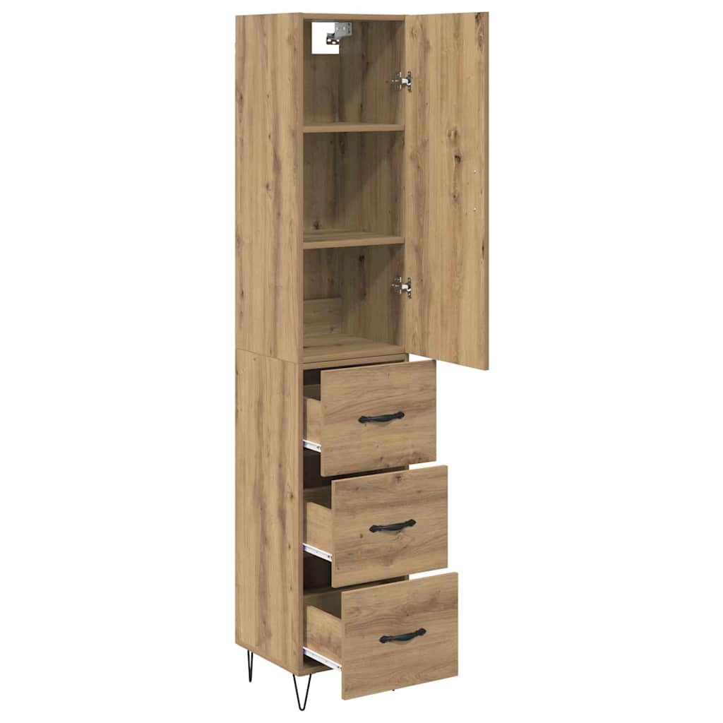Highboard Umjetnički hrast 34,5 x 34 x 90 cm Konstruirano drvo