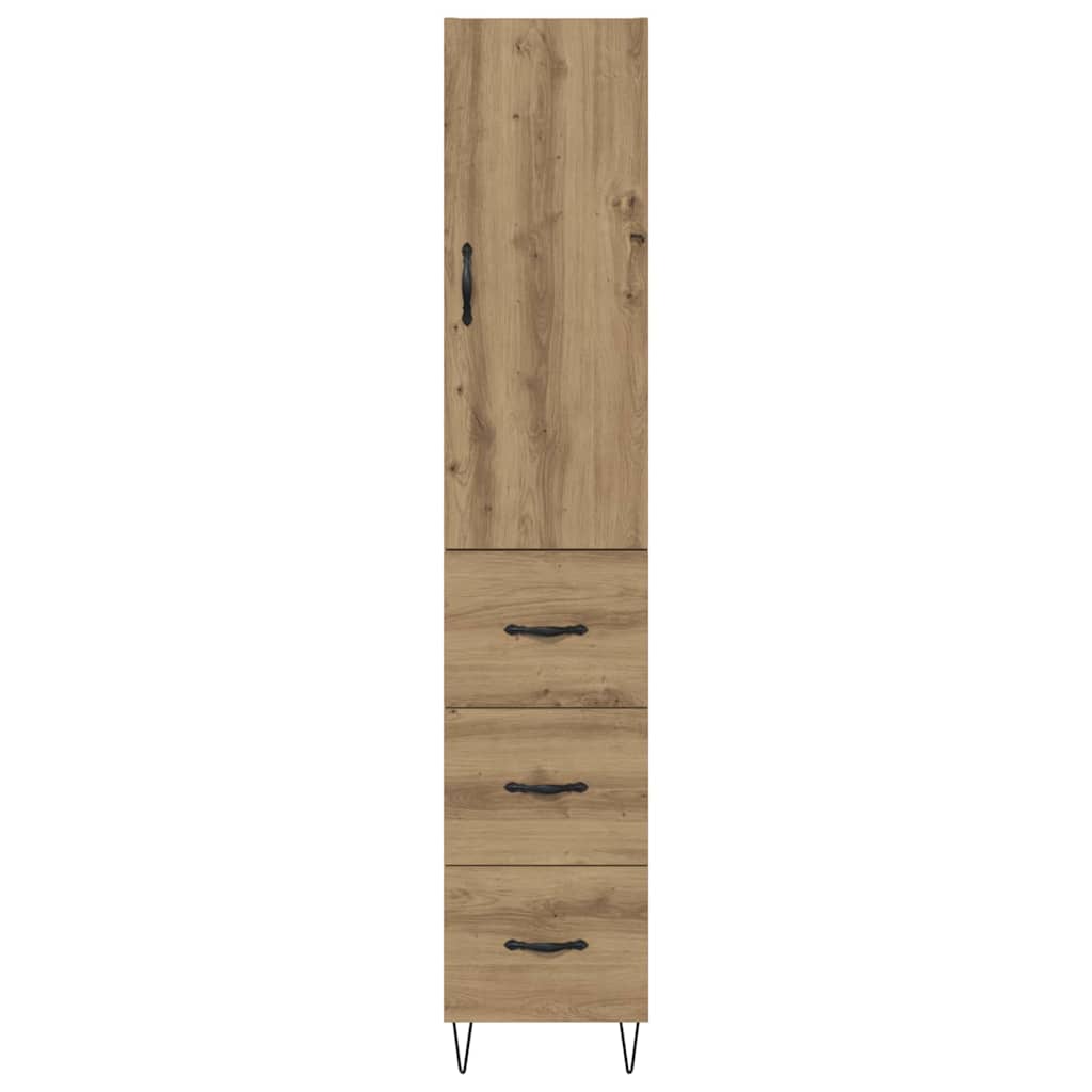 Highboard Umjetnički hrast 34,5 x 34 x 90 cm Konstruirano drvo