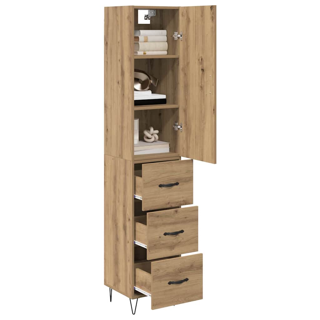 Highboard Umjetnički hrast 34,5 x 34 x 90 cm Konstruirano drvo