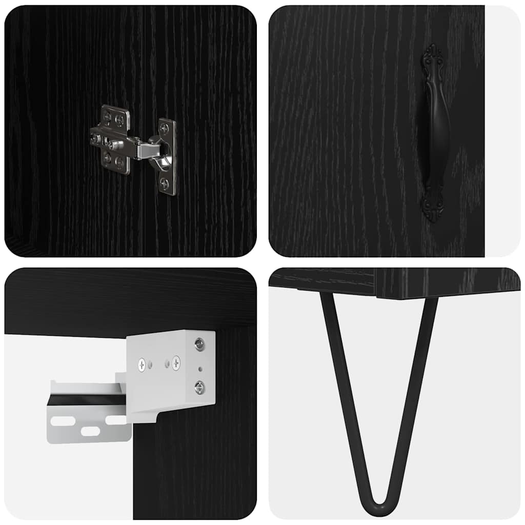 Highboard Crni hrast 34,5 x 34 x 90 cm Konstruirano drvo