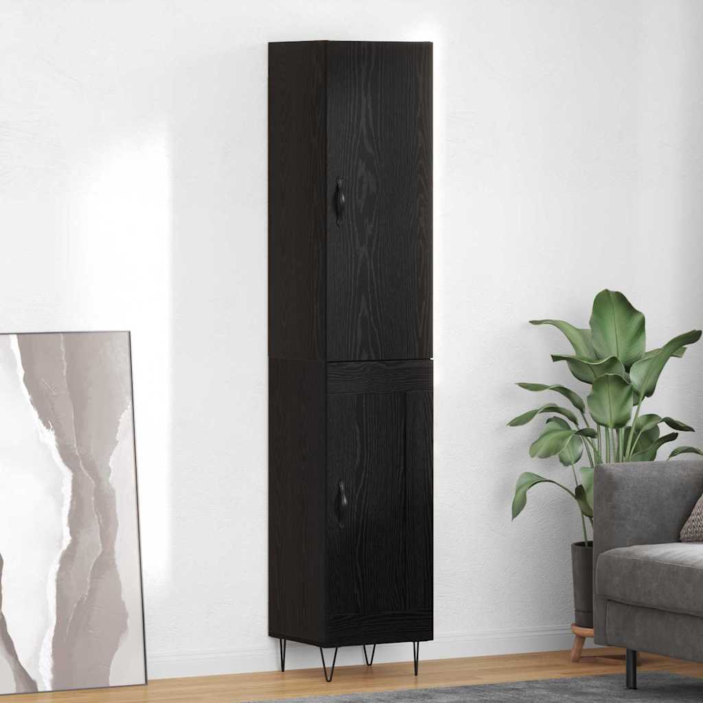 Highboard Crni hrast 34,5 x 34 x 90 cm Konstruirano drvo