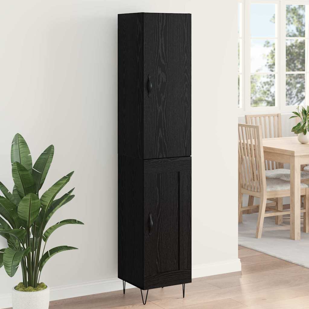 Highboard Crni hrast 34,5 x 34 x 90 cm Konstruirano drvo
