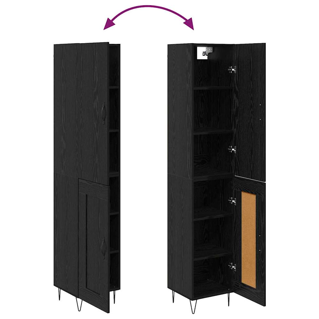 Highboard Crni hrast 34,5 x 34 x 90 cm Konstruirano drvo