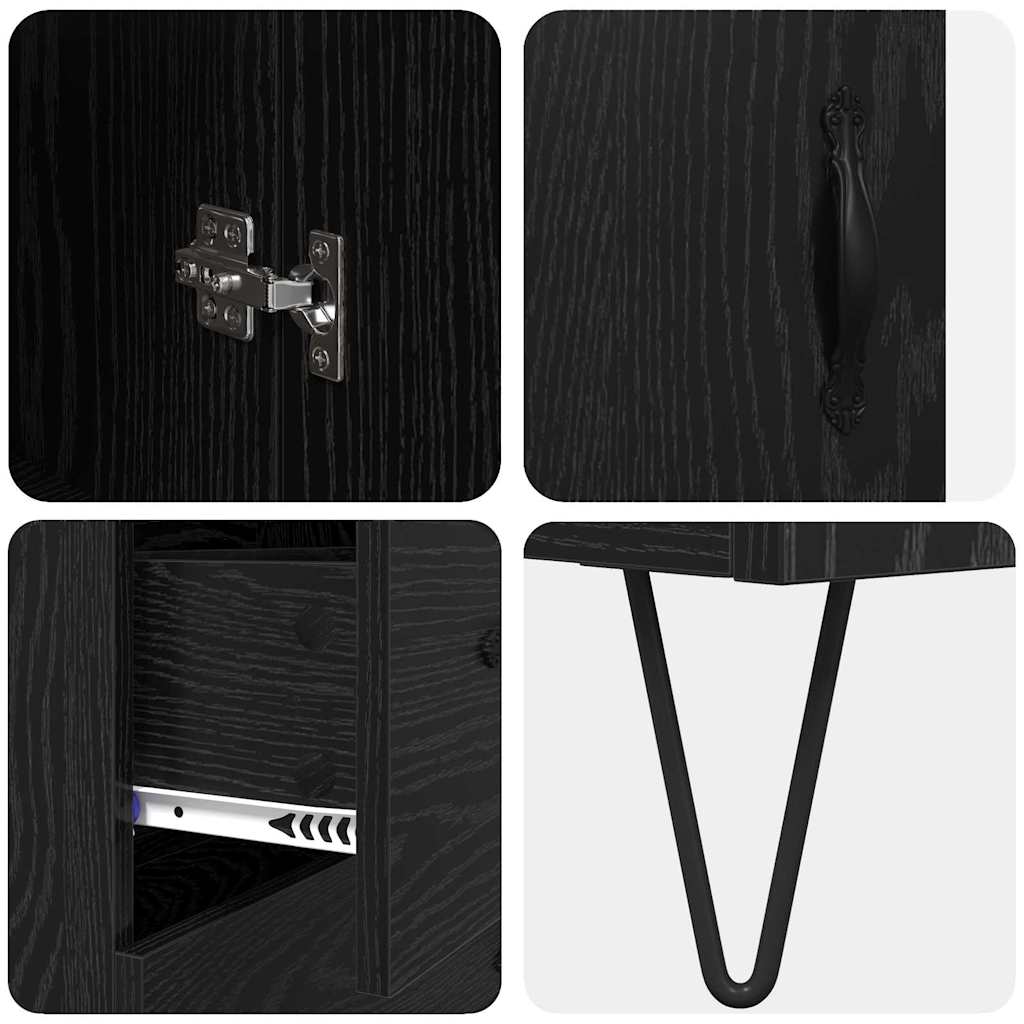 Highboard Crni hrast 34,5 x 34 x 90 cm Konstruirano drvo