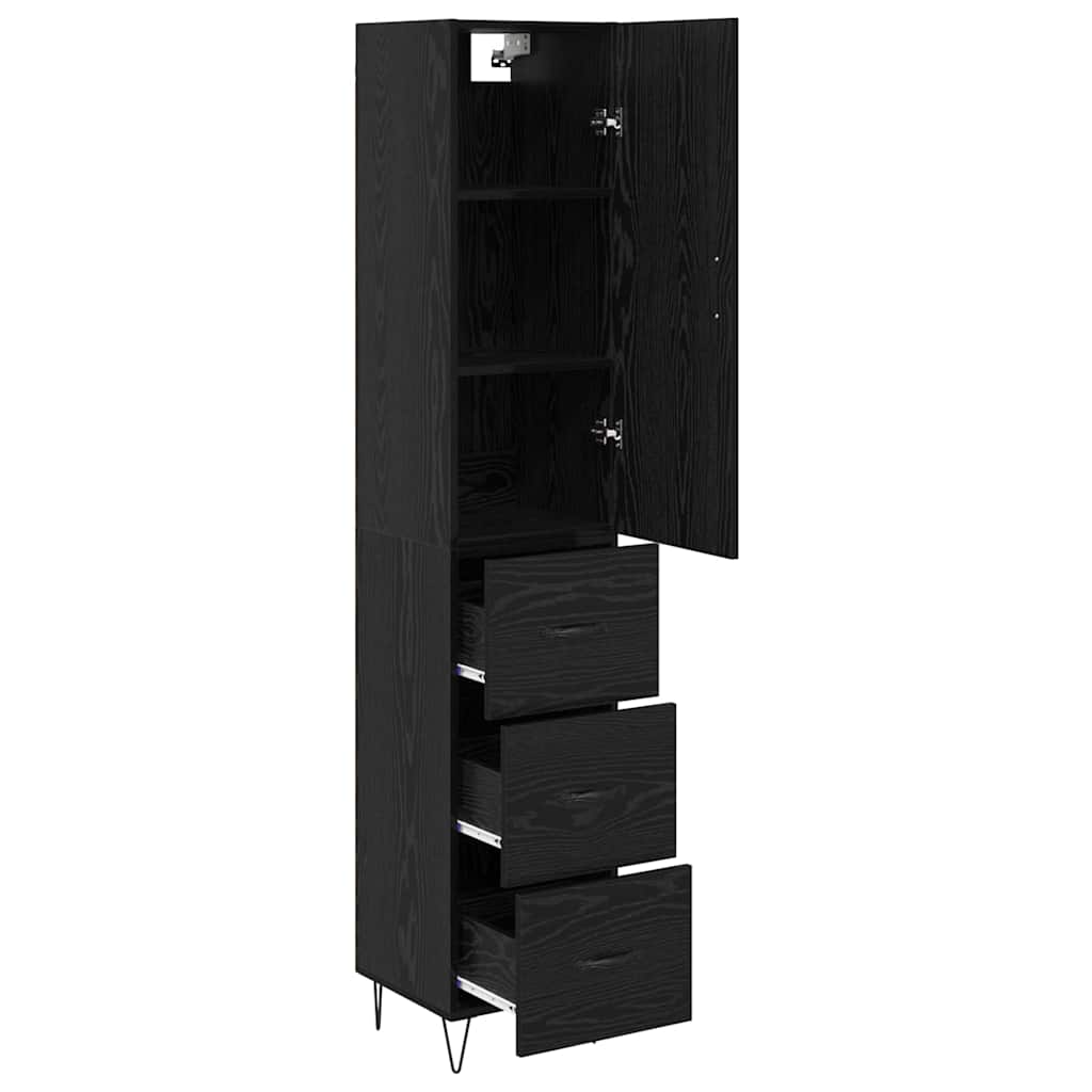 Highboard Crni hrast 34,5 x 34 x 90 cm Konstruirano drvo