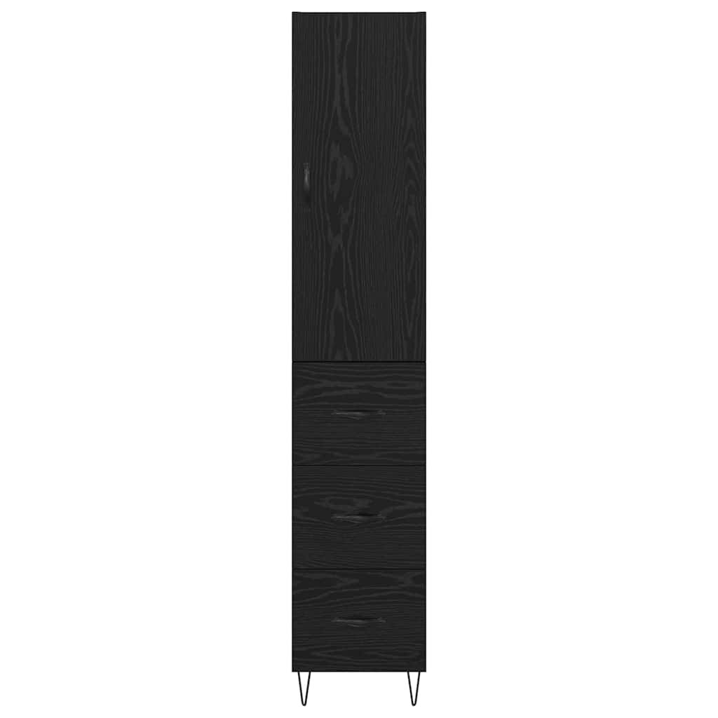 Highboard Crni hrast 34,5 x 34 x 90 cm Konstruirano drvo