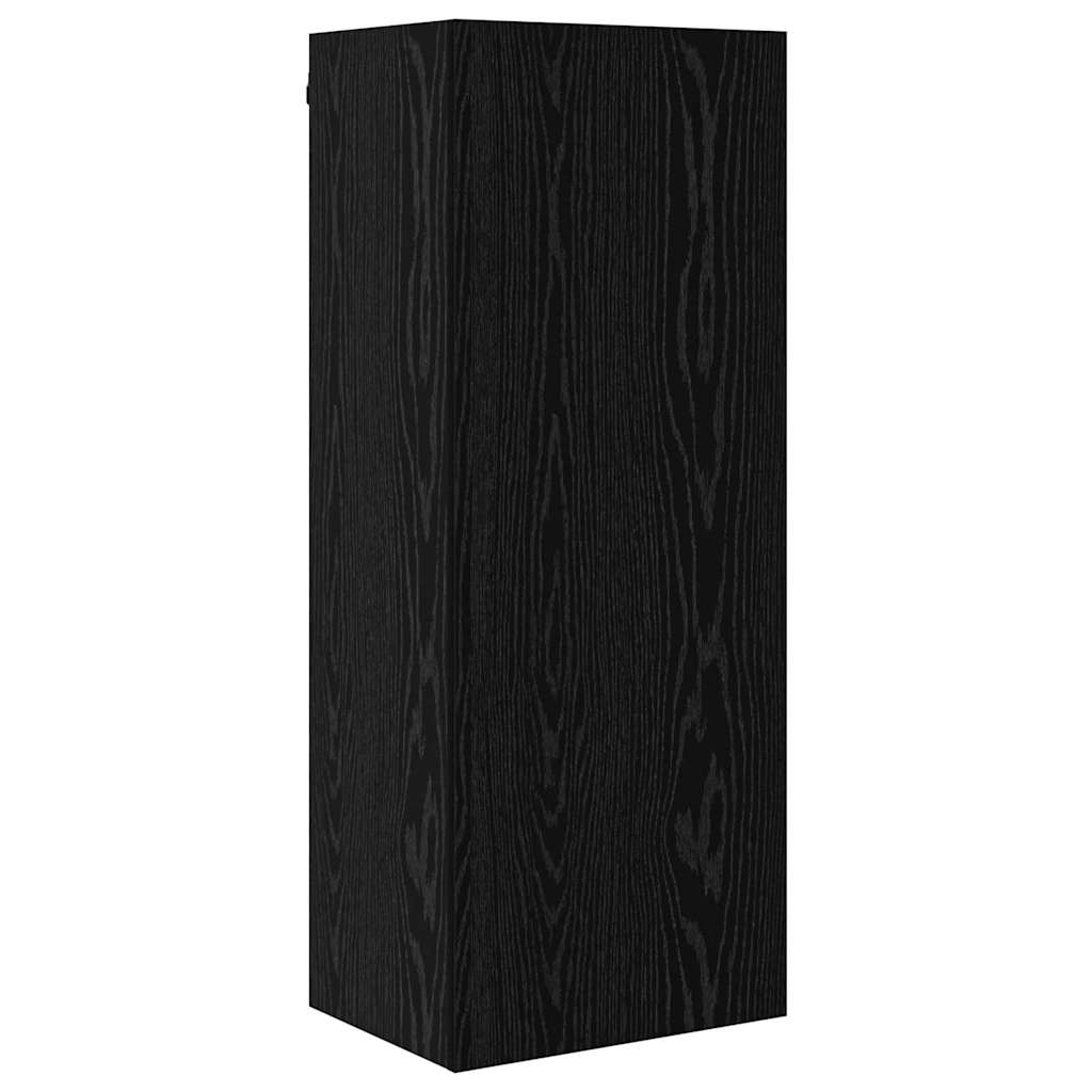TV ormar Zidne 4 pcs Crni hrast Konstruirano drvo