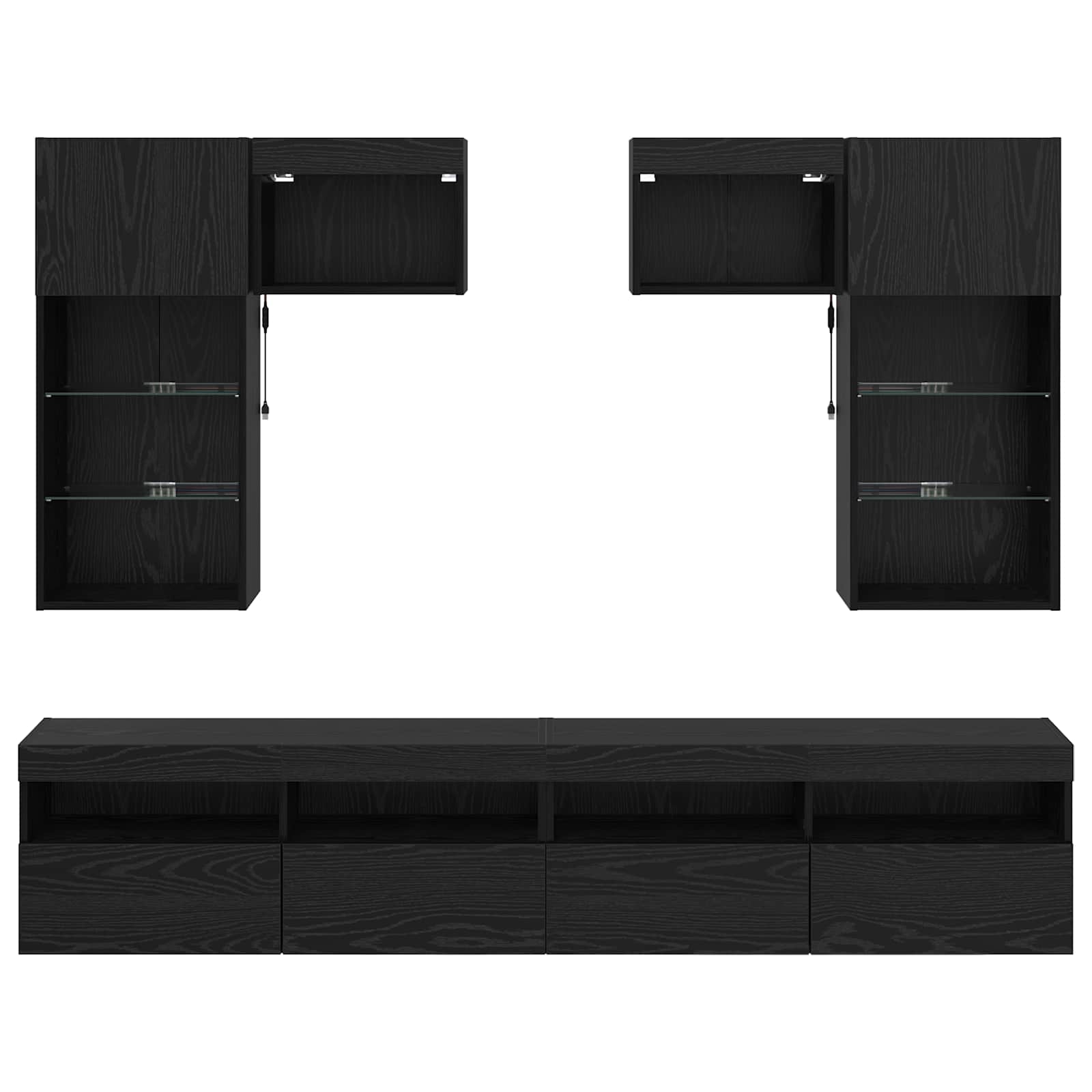 TV zidne jedinice 6 pcs 100 x 30 x 40 cm Umjetnički hrast