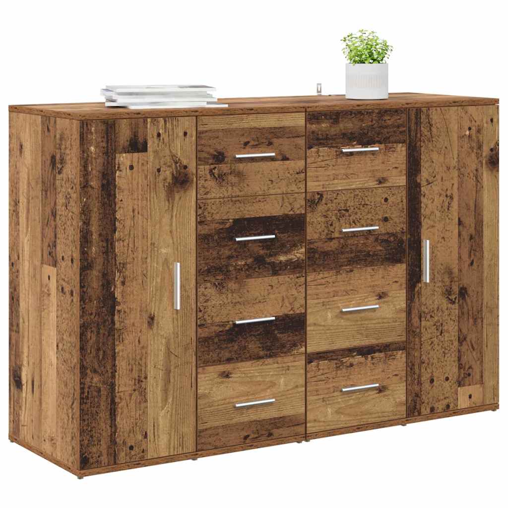 Komode s ladicama Corona 2 pcs Staro drvo 59 x 39 x 80 cm