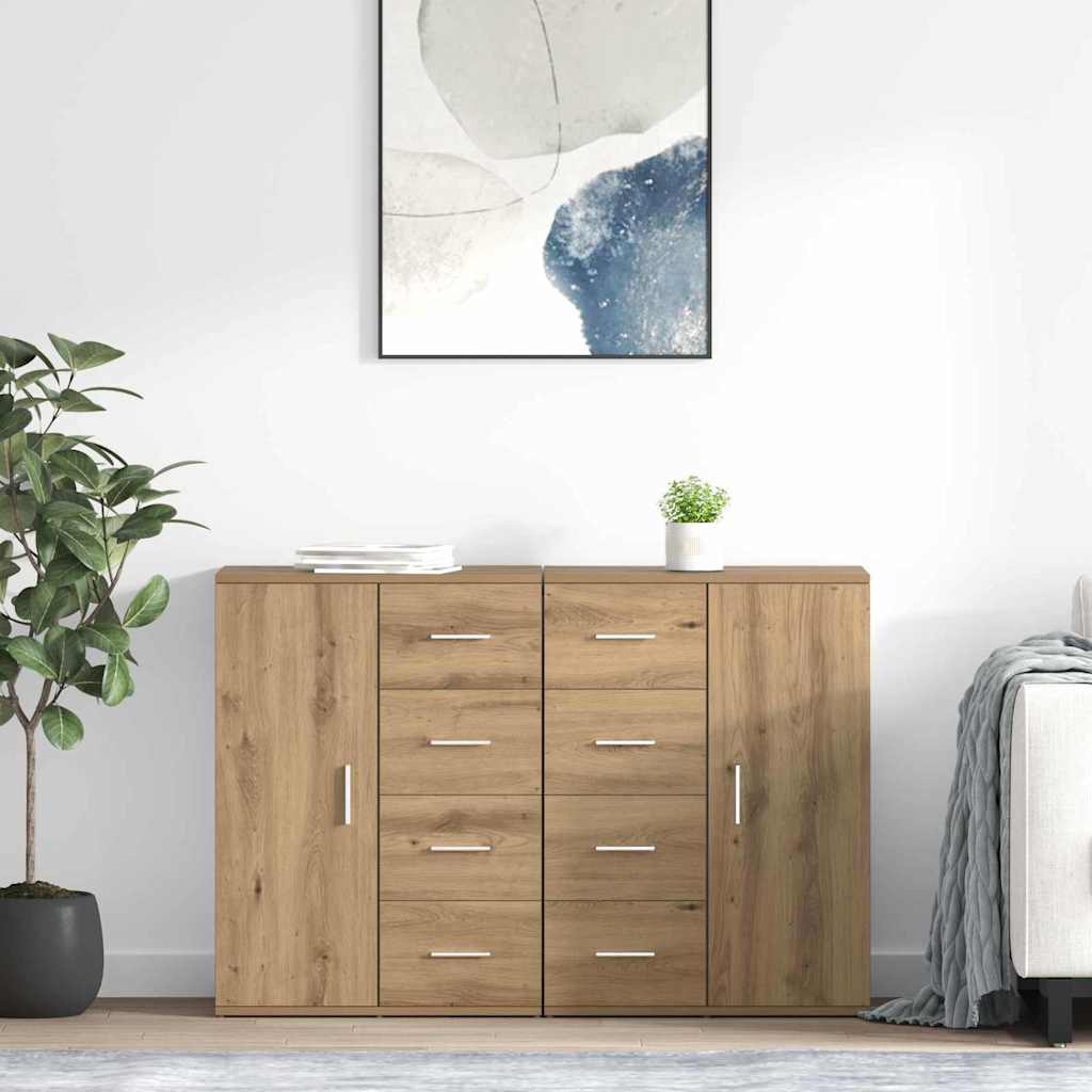 Komode s ladicama Corona 2 pcs Umjetnički hrast 59 x 39 x 80 cm