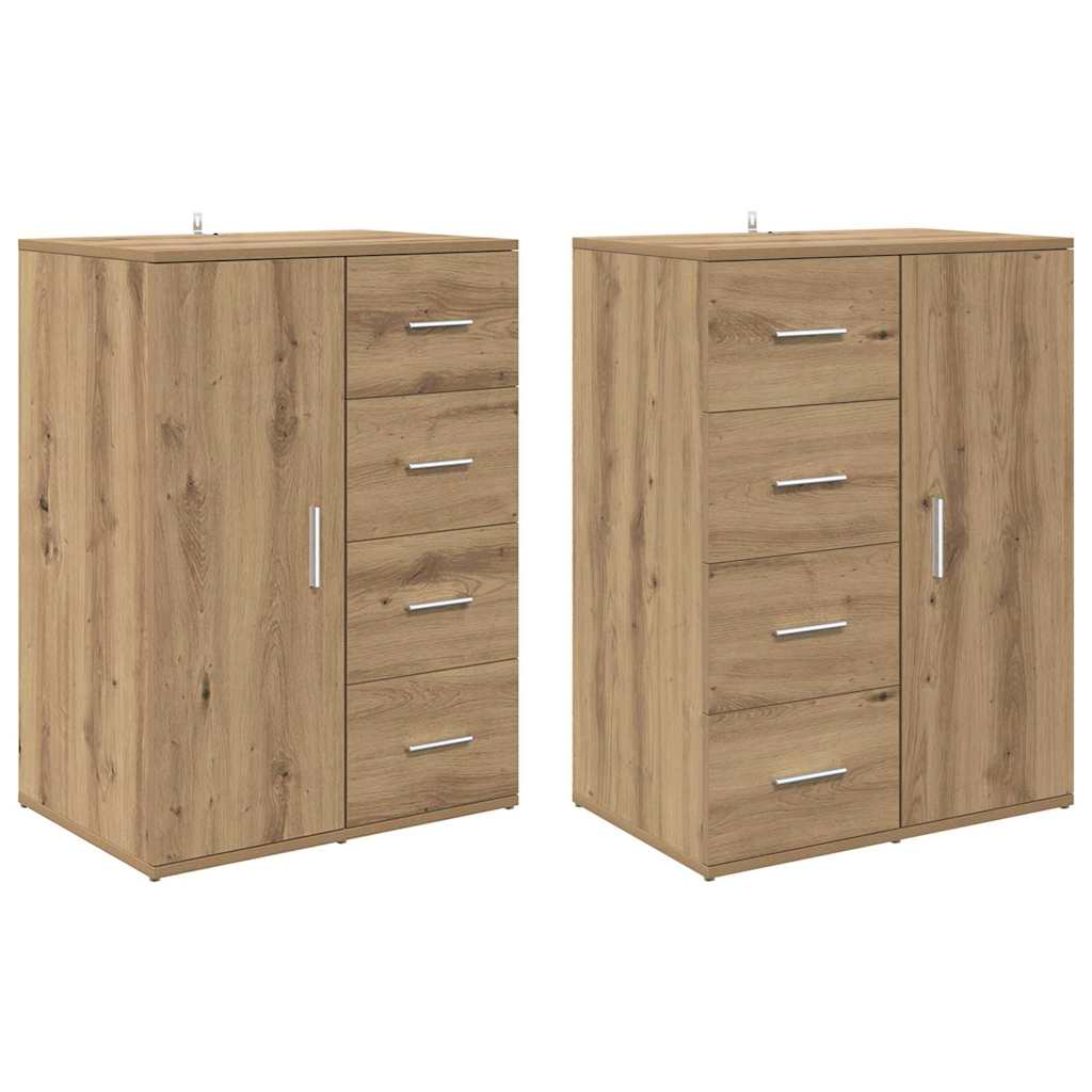 Komode s ladicama Corona 2 pcs Umjetnički hrast 59 x 39 x 80 cm