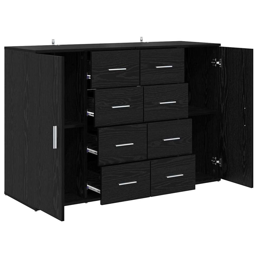 Komode s ladicama Corona 2 pcs Crni hrast 59 x 39 x 80 cm
