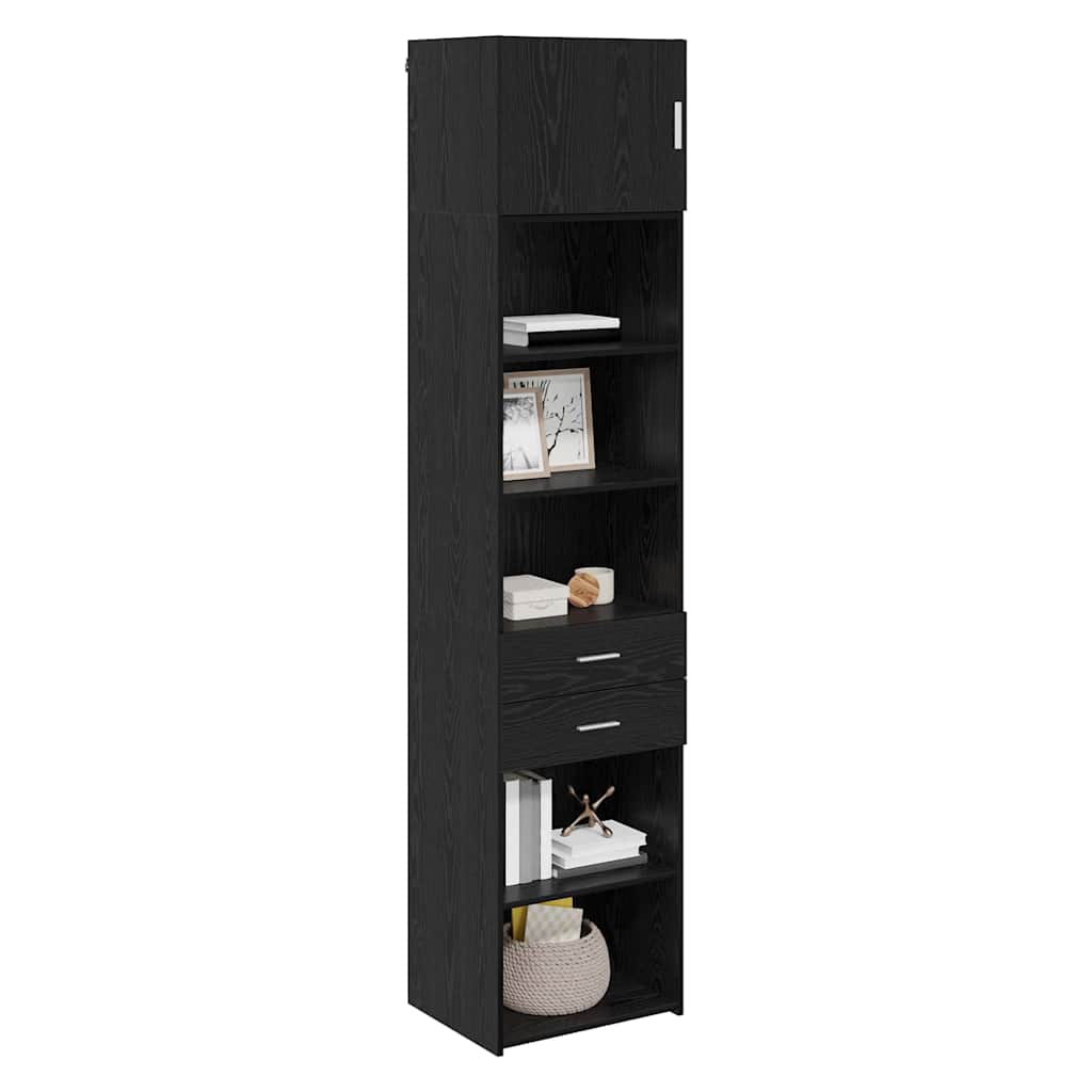 Highboard Zidne Crni hrast 50 x 42,5 x 225 cm Konstruirano drvo
