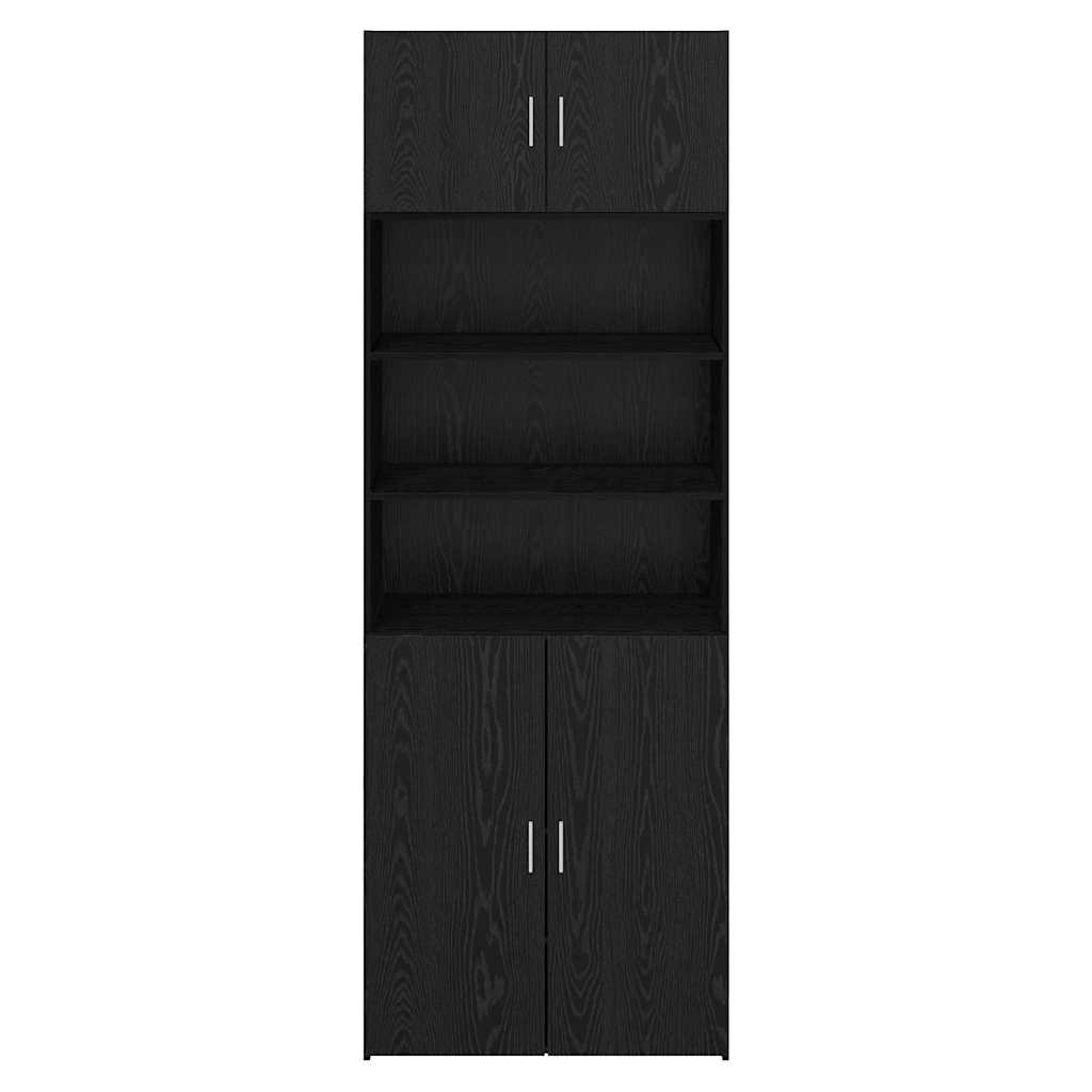 Ormarić za pohranu Zidne Crni hrast 80 x 42,5 x 225 cm