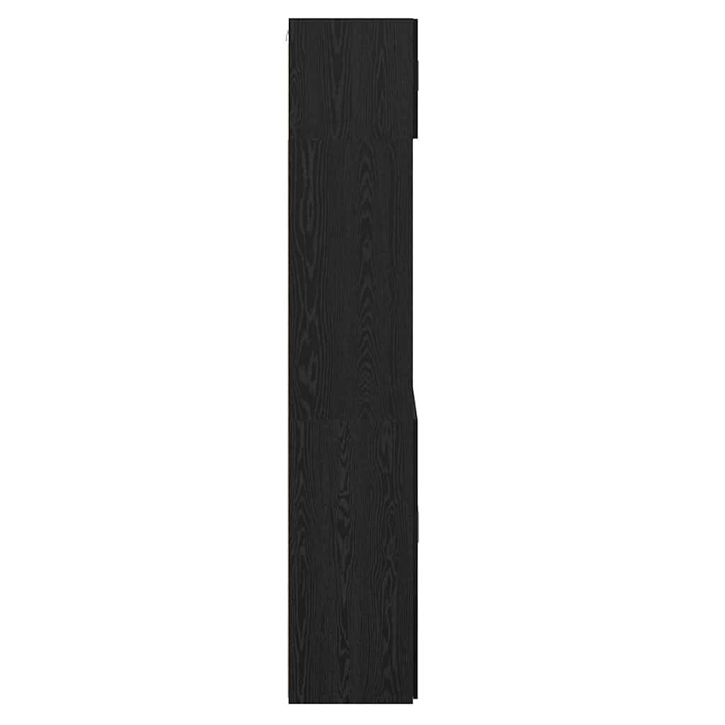 Ormarić za pohranu Zidne Crni hrast 80 x 42,5 x 225 cm