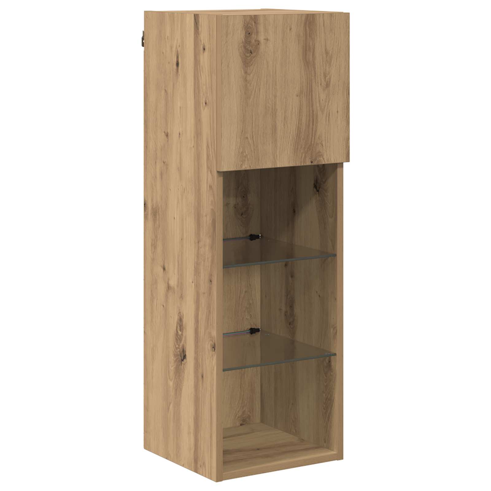 TV zidni ormari Zidne 4 pcs Crni hrast Konstruirano drvo