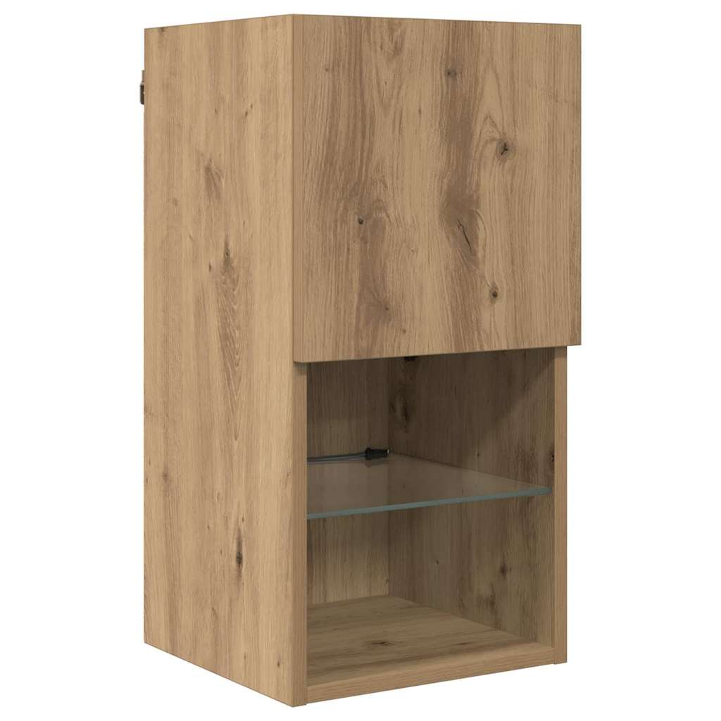 TV zidne jedinice 8 pcs Umjetnički hrast Konstruirano drvo