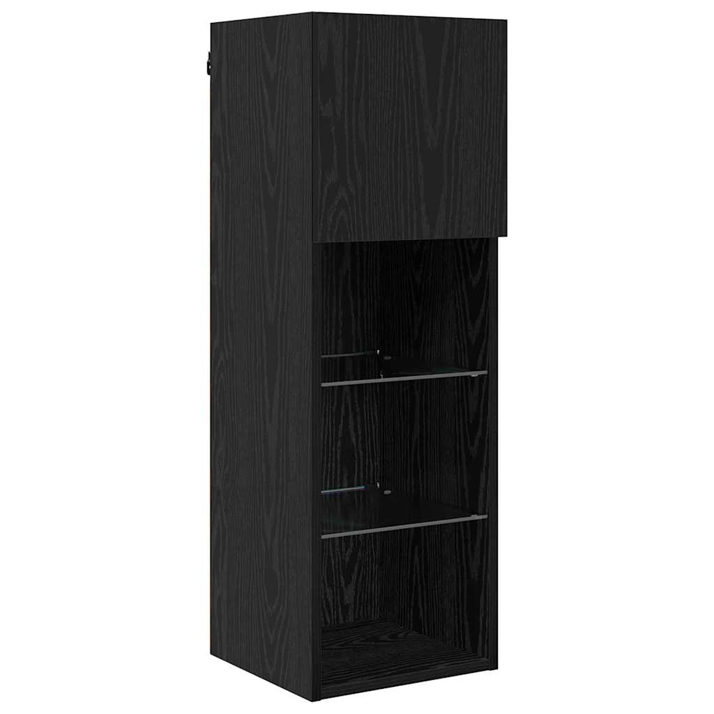 TV zidne jedinice Zidne 5 pcs Crni hrast Konstruirano drvo