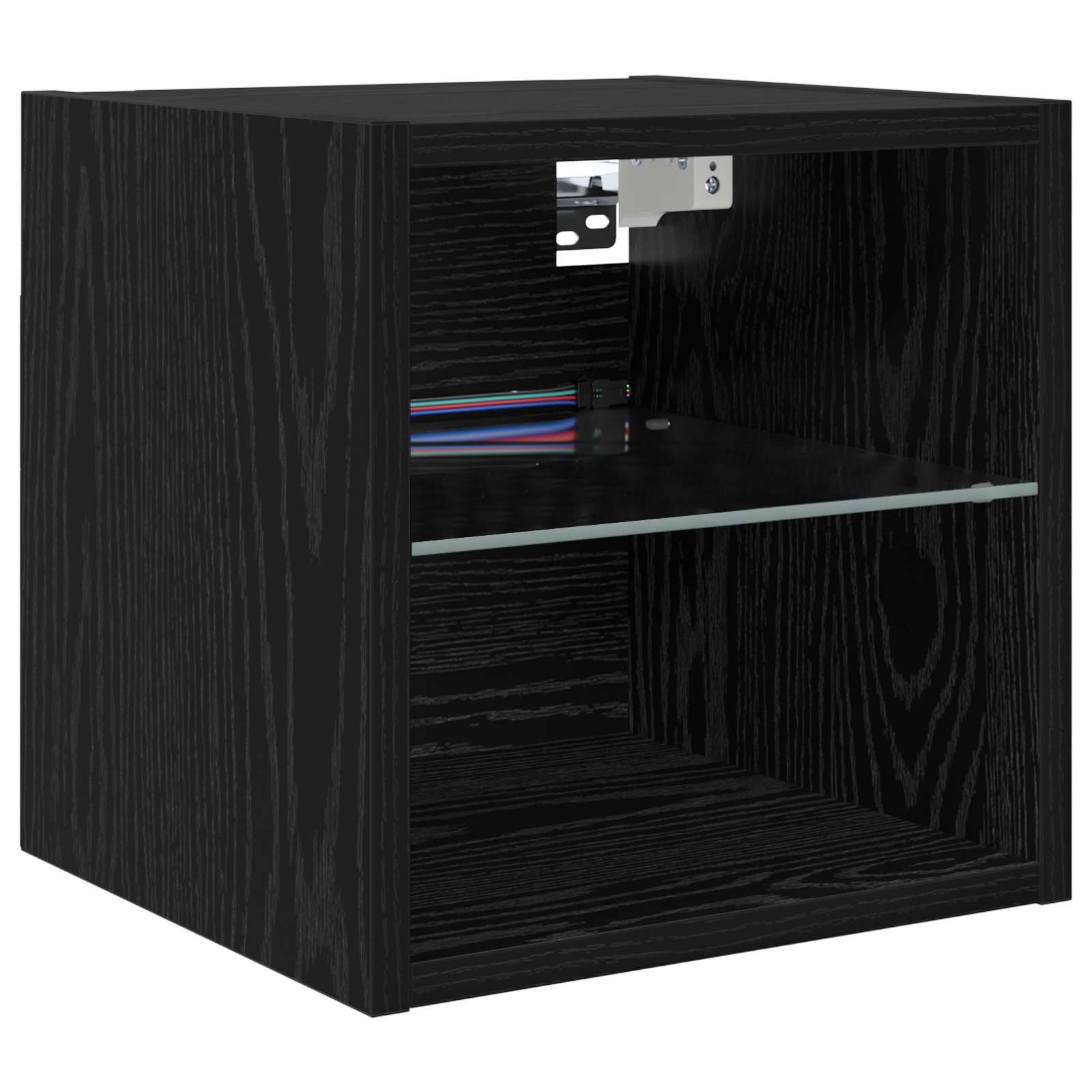 TV zidna jedinica Zidne 6 pcs Crni hrast Konstruirano drvo