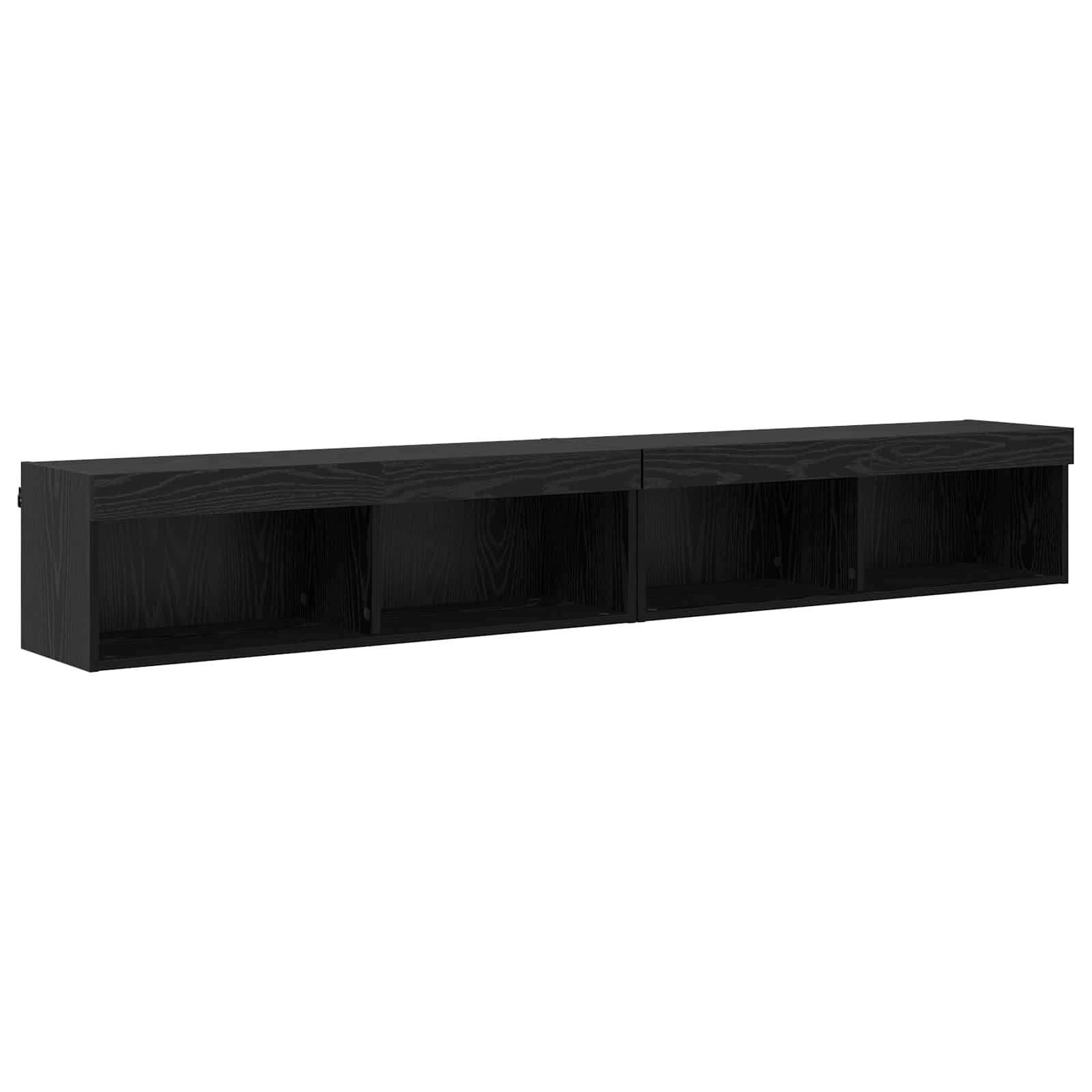 TV zidne jedinice s LED-om 5 pcs Crni hrast Konstruirano drvo