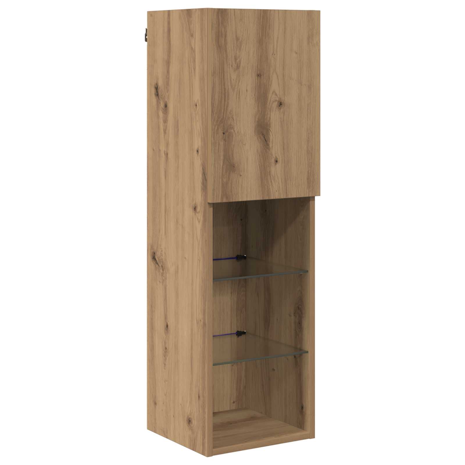 TV zidna jedinica 4 pcs Umjetnički hrast Konstruirano drvo