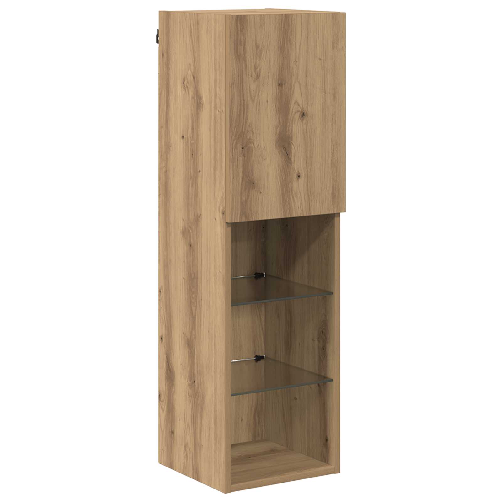 Set zidnog ormarića za TV s LED svjetlima 6 pcs Zanatski Hrast