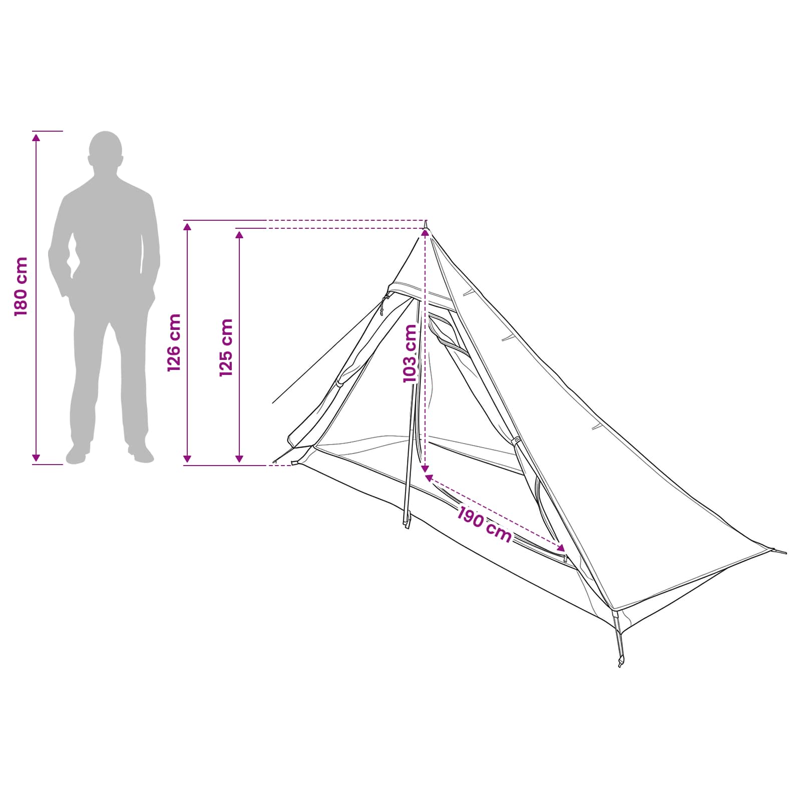 Šator za planinarenje Siva i narančasta 222 x 85 x 125 cm