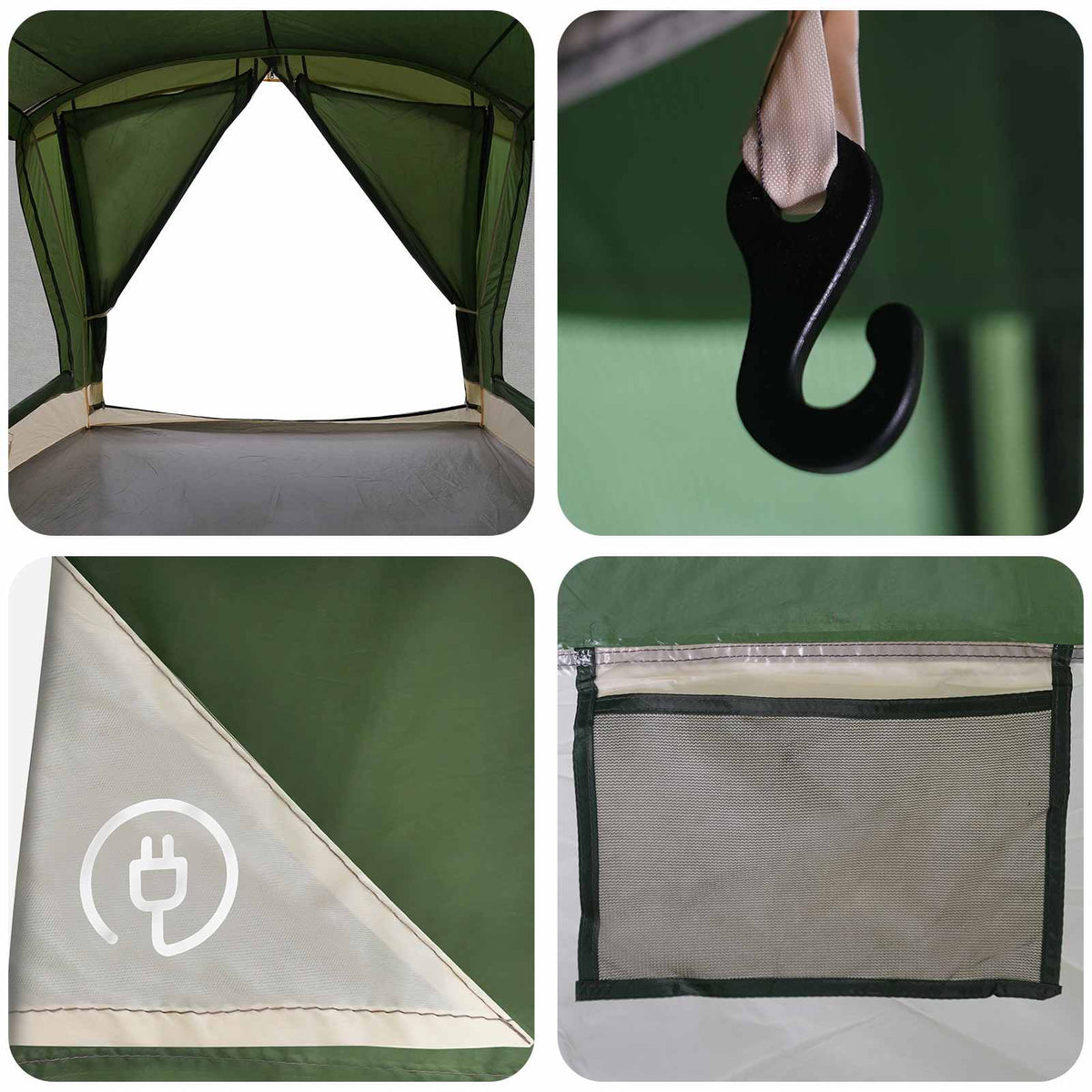 Obiteljski šator Zelena 550 x 555 x 208 cm