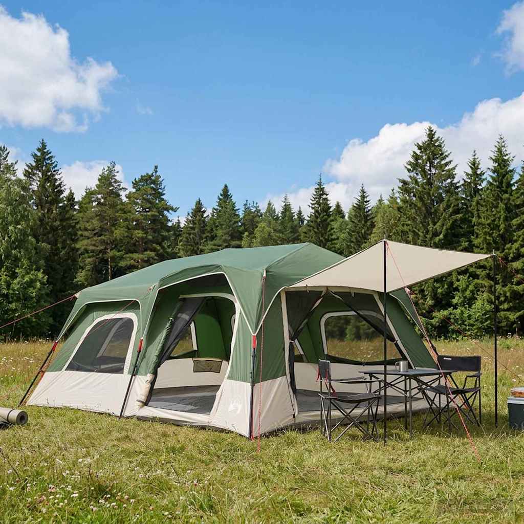 Instant šator Zelena 10 osoba 185T Poliester s PU premazom