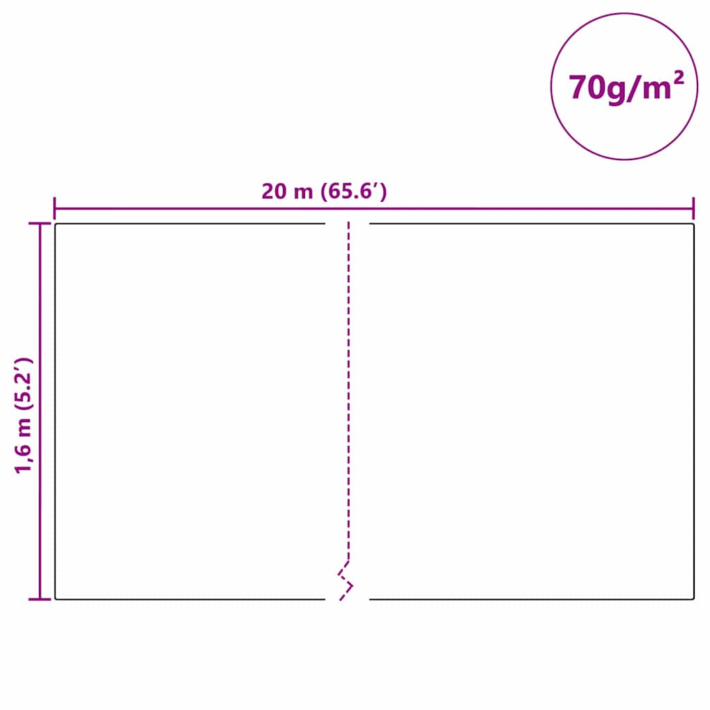Flis za zaštitu biljaka od mraza Bijelo 20 x 1,6 m