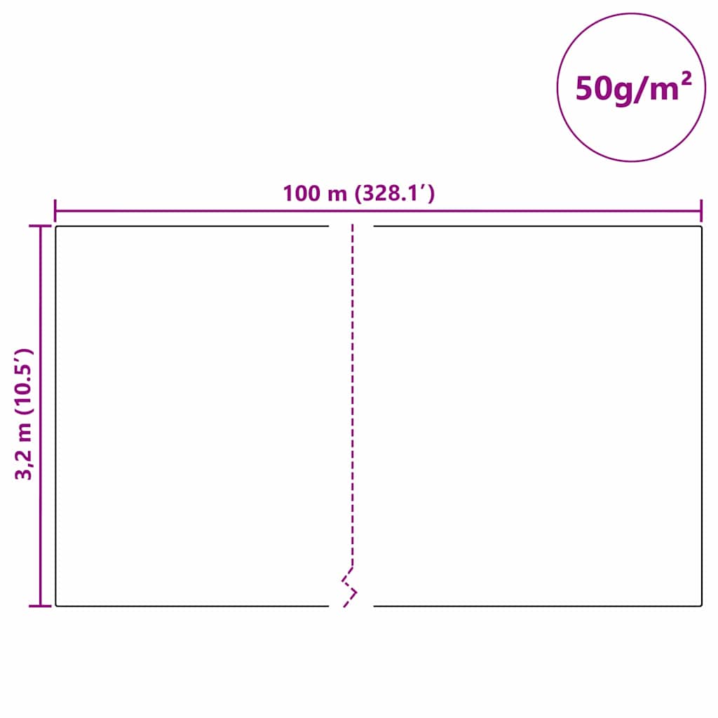 Flis za zaštitu biljaka od mraza Bijelo 100 x 3,2 m