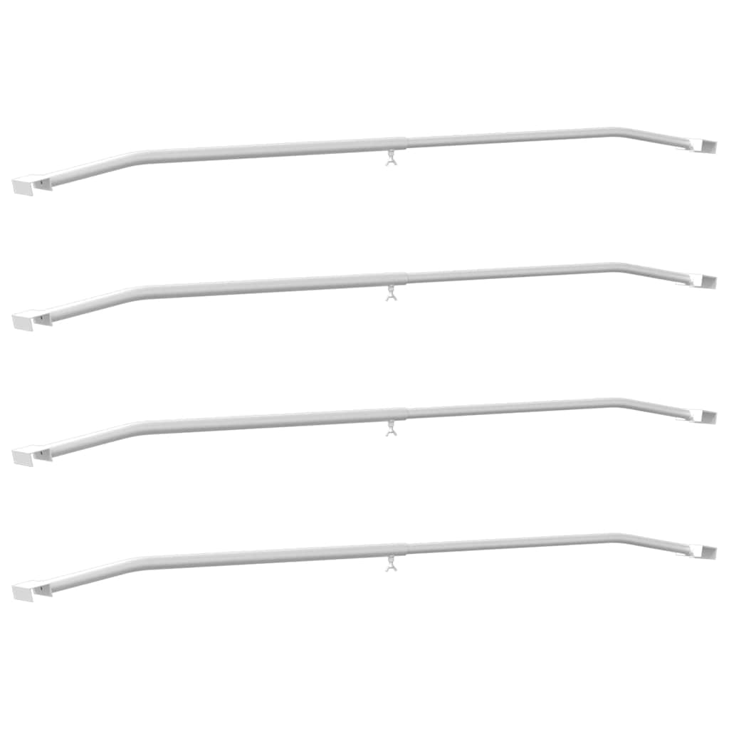 Kuka za platna za prikolice 4 pcs Srebrno 100-145 cm Aluminij