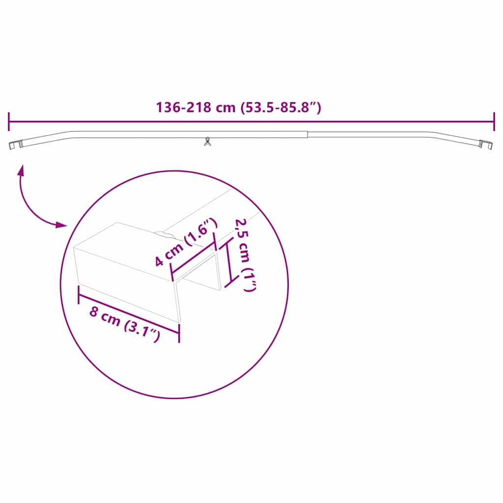 Kuka za platna za prikolice 2 pcs Srebrno 130-210 cm Aluminij