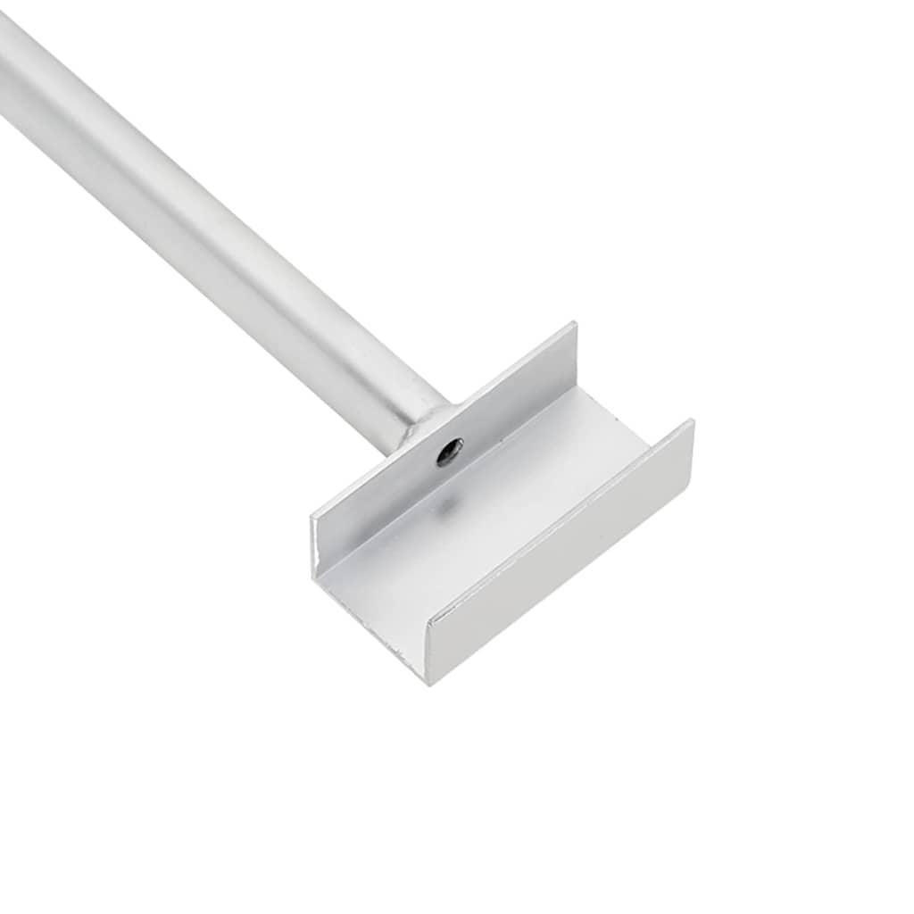 Kuka za platna za prikolice 3 pcs Srebrno 130-210 cm Aluminij