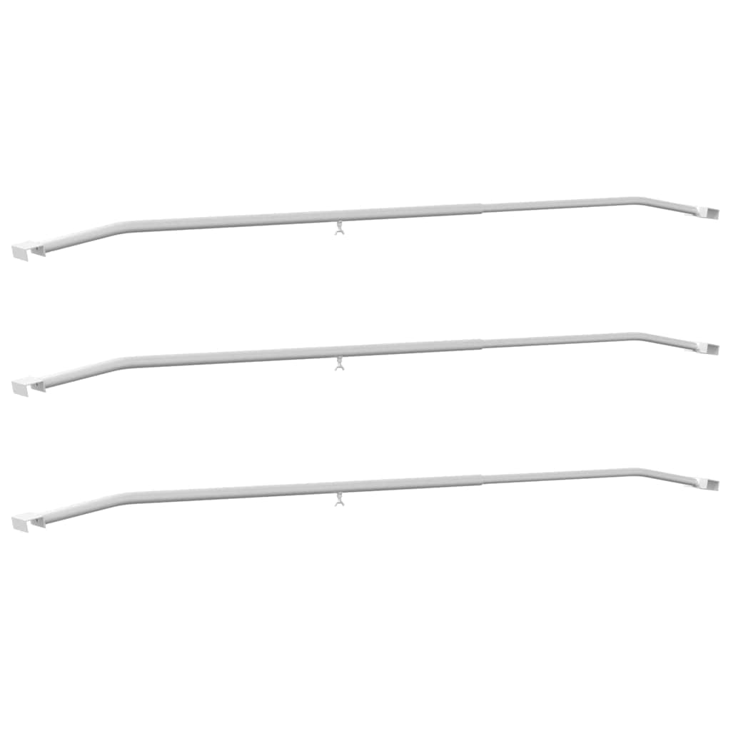 Kuka za platna za prikolice 3 pcs Srebrno 130-210 cm Aluminij