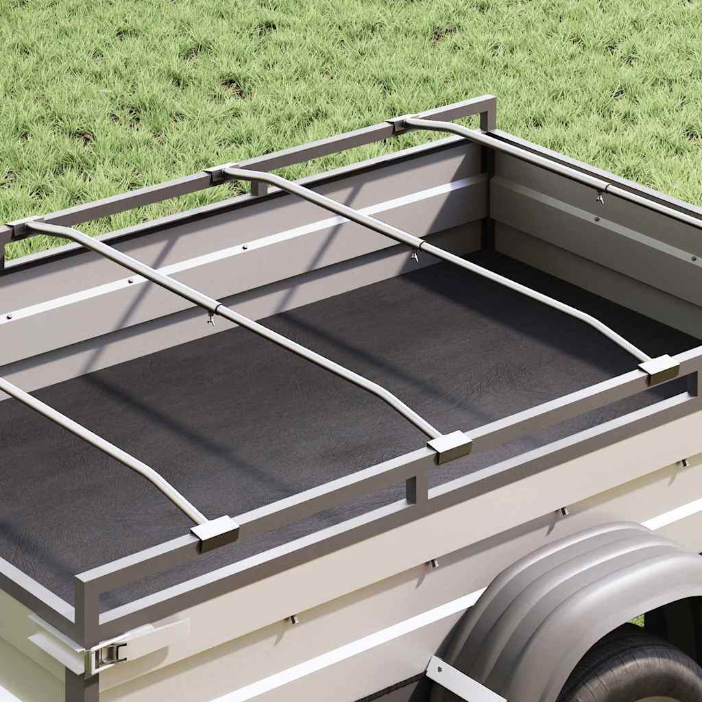 Kuka za platna za prikolice 4 pcs Srebrno 130-210 cm Aluminij