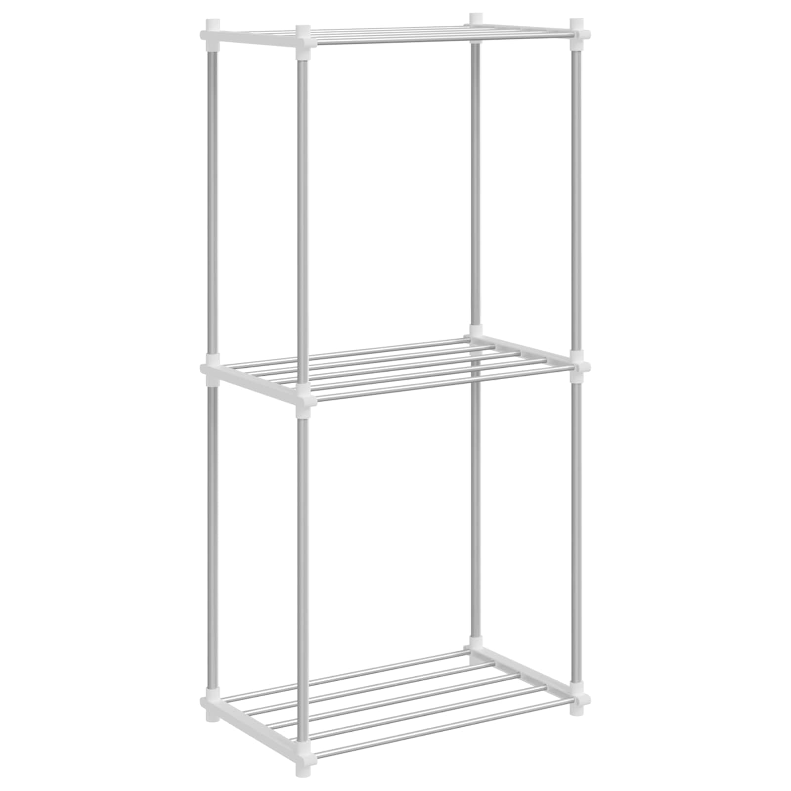 Cijevna polica s pohranom Bijelo 42,5 x 27 x 91,5 cm Aluminij