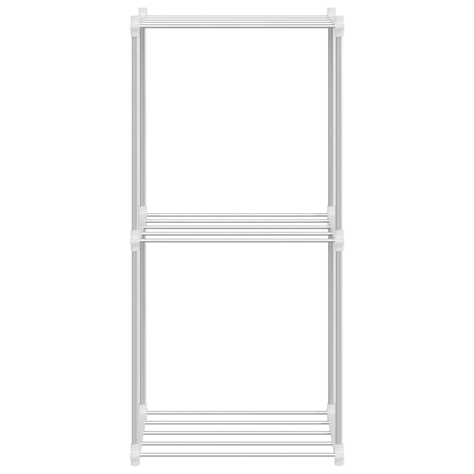 Cijevna polica s pohranom Bijelo 42,5 x 27 x 91,5 cm Aluminij