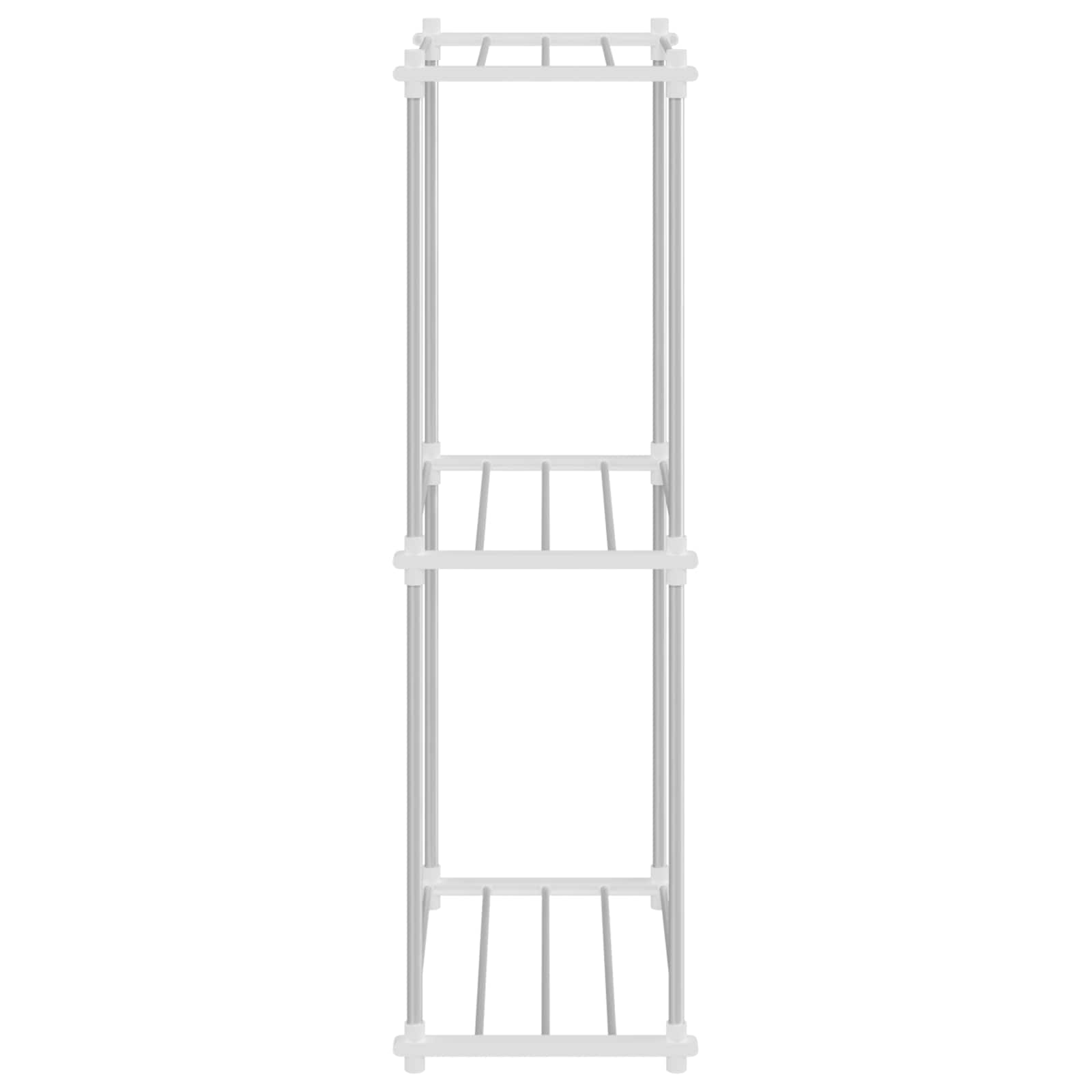 Cijevna polica s pohranom Bijelo 42,5 x 27 x 91,5 cm Aluminij