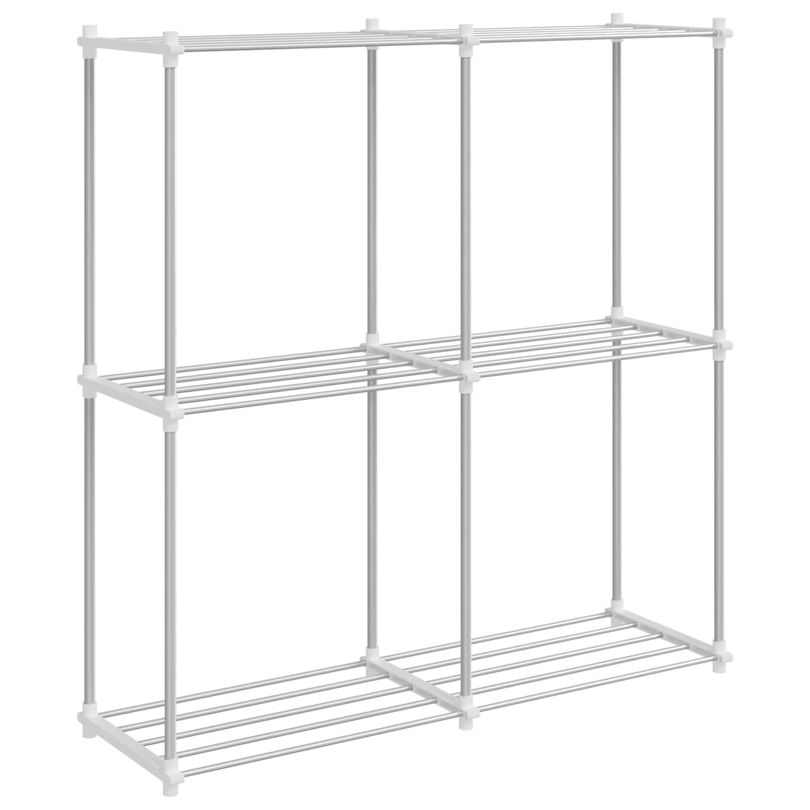 Cijevna polica s pohranom Bijelo 86 x 27 x 90 cm Aluminij
